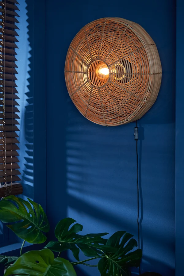 Wall lamp 51x21 cm MATAKA rattan natural