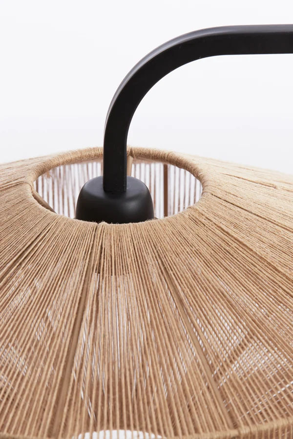 Wall lamp 43x115 cm LYRA natural+matt black