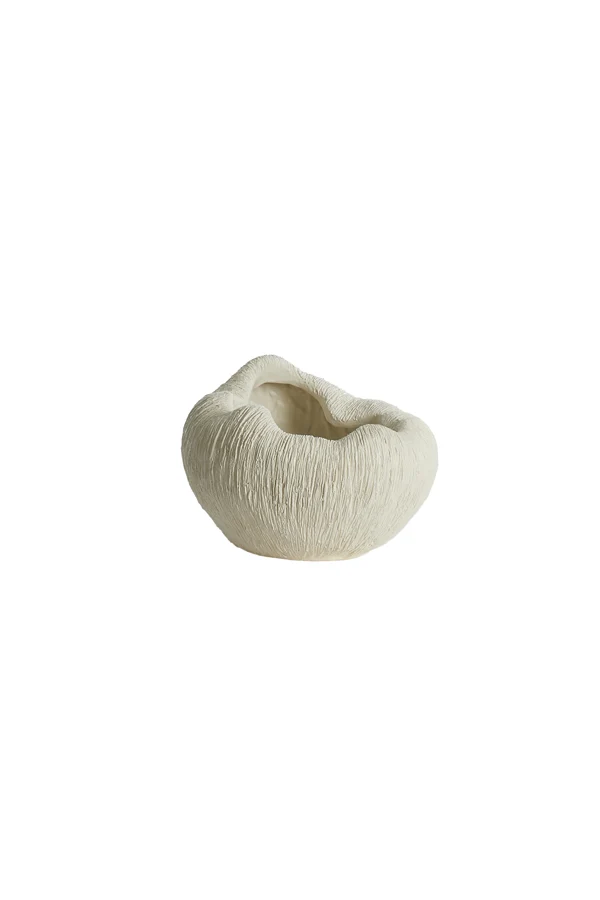 Vase deco 34x28x21 cm DENISA cream