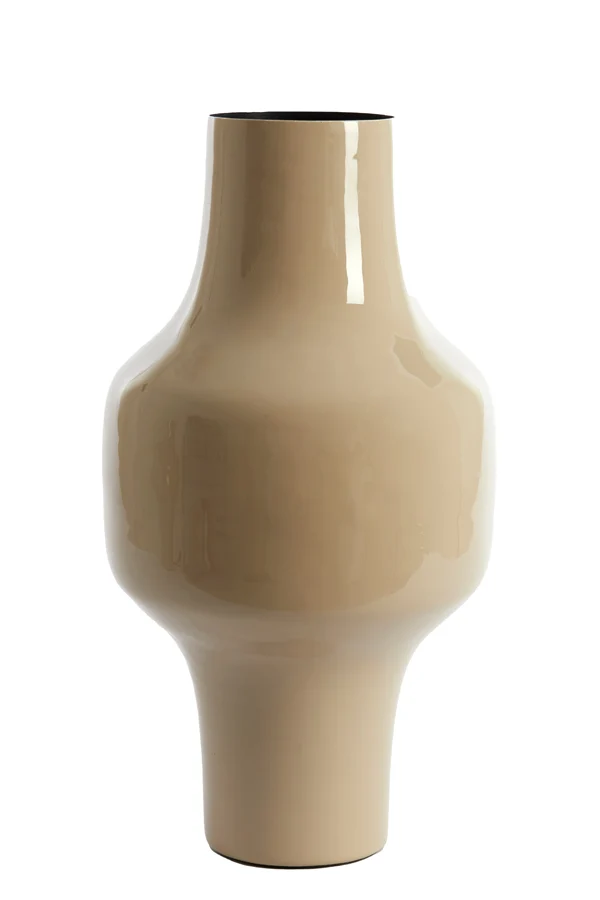 Vase deco 27x49 cm SINDO shiny taupe