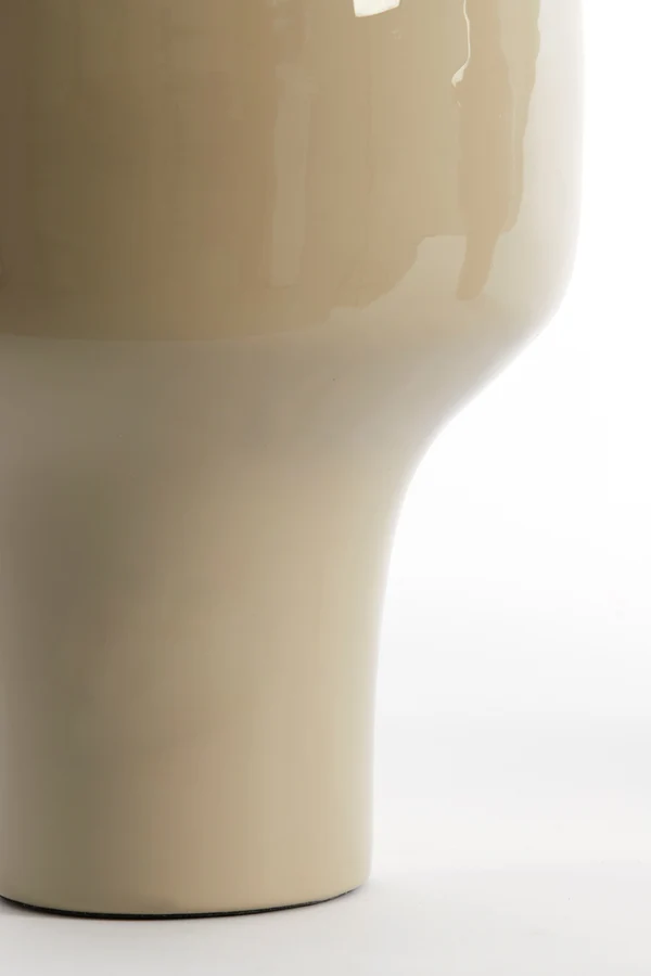 Vase deco 27x49 cm SINDO shiny taupe
