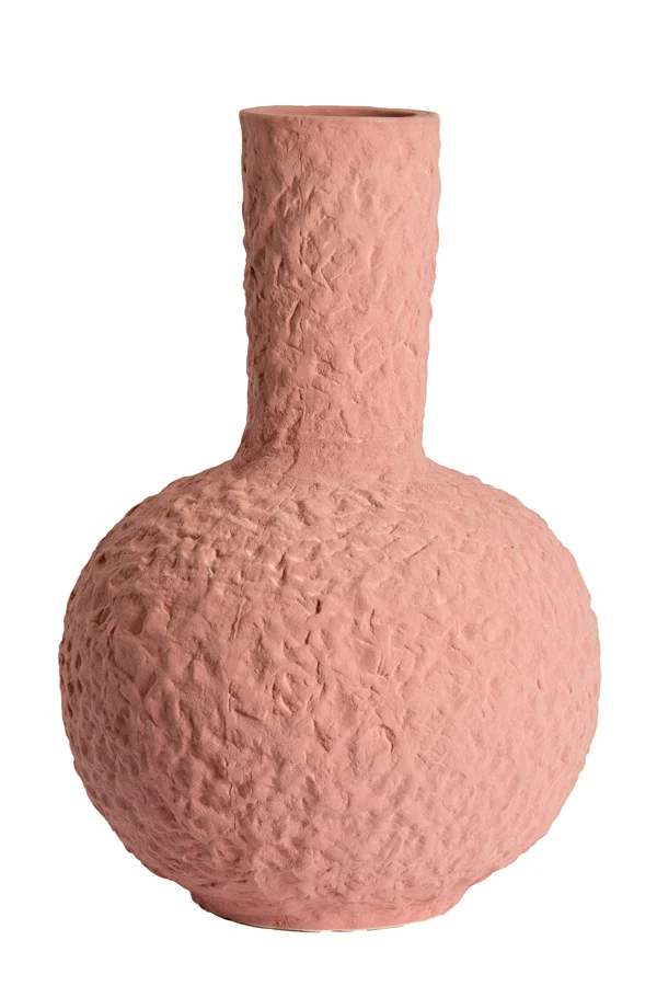 Vase deco 27x40 cm SACILE ceramics matt old pink
