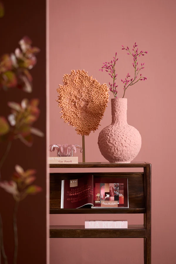 Vase deco 27x40 cm SACILE ceramics matt old pink