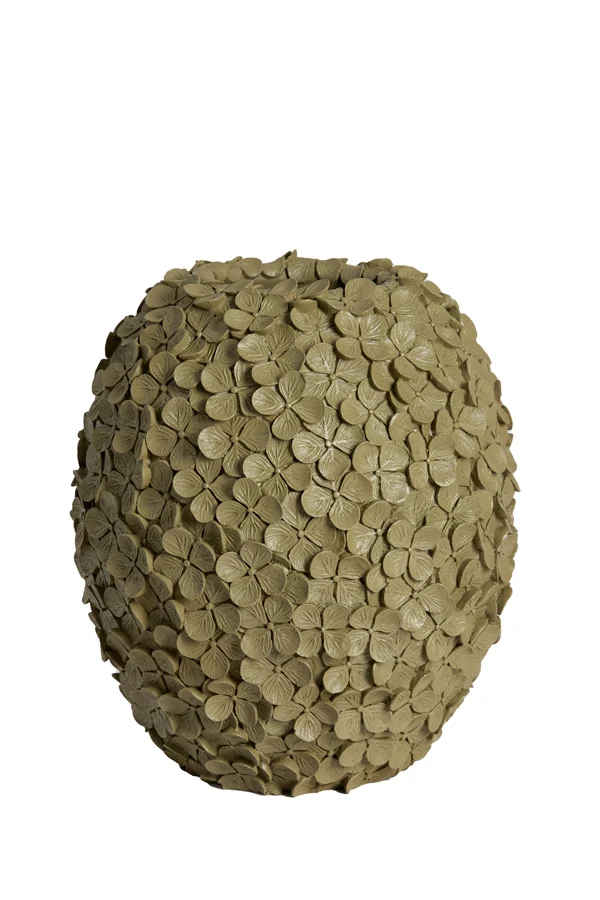 Vase deco 27x30,5 cm VIOLETA matt olive green-taupe