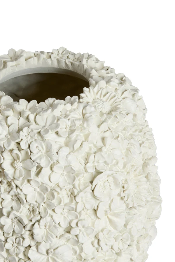 Vase deco 27x30,5 cm VIOLETA matt cream