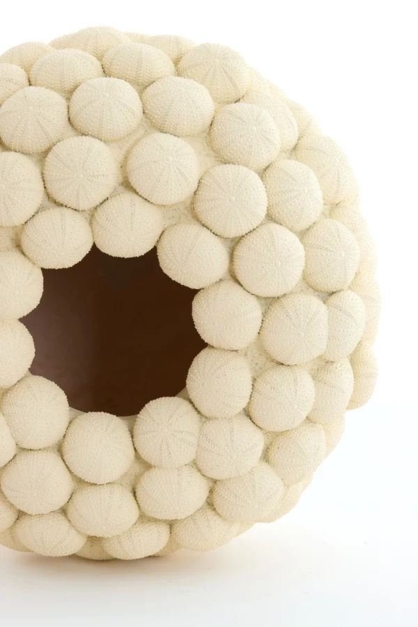 Vase deco 40x23,5 cm SEA URCHIN cream