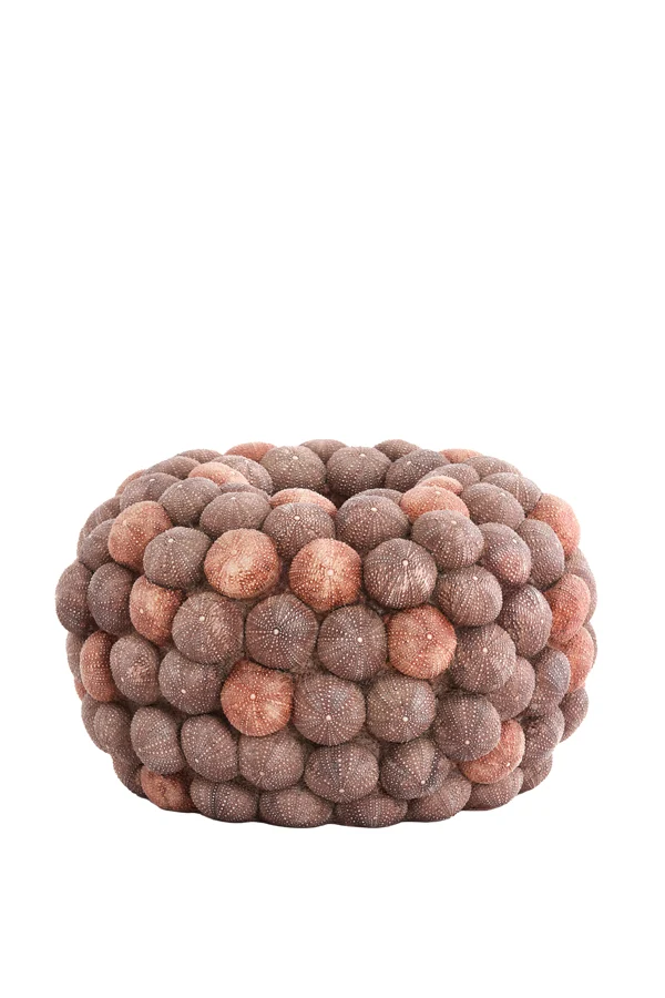 Vase deco 40x23,5 cm SEA URCHIN coral red+burgundy