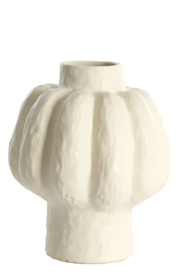 Vase deco 25x29 cm ALIVERI ceramics matt white