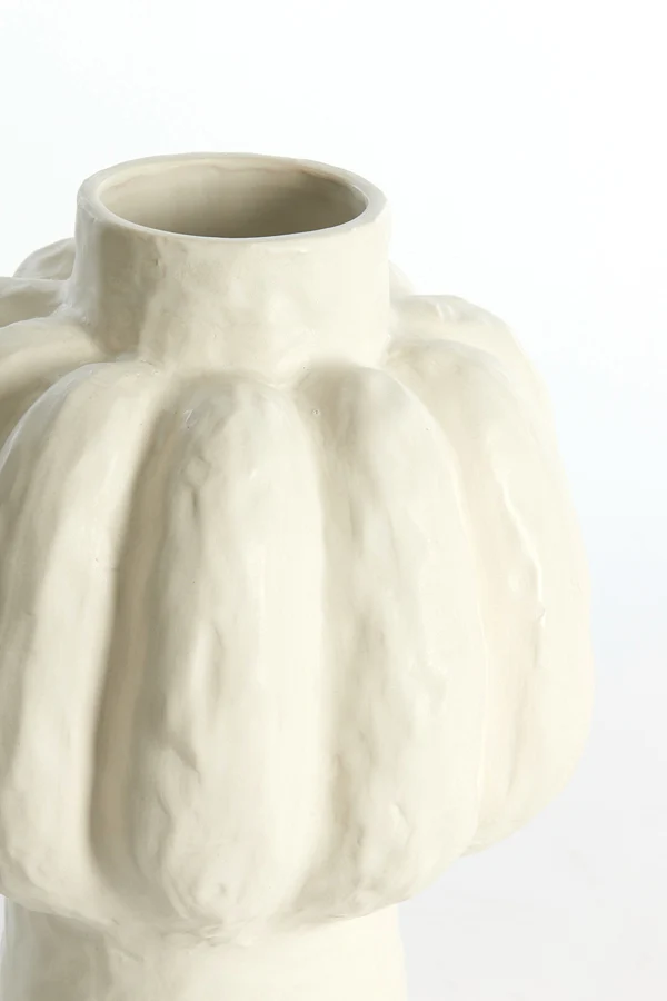Vase deco 25x29 cm ALIVERI ceramics matt white