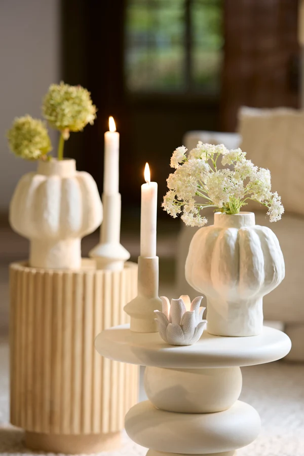 Vase deco 25x29 cm ALIVERI ceramics matt white