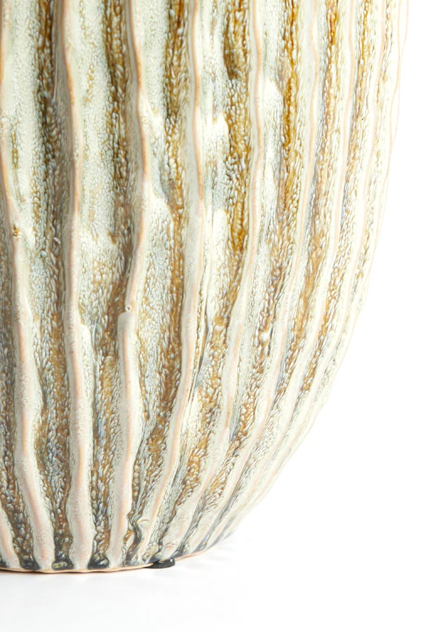 Vase deco 25x28 cm TALEA ceramics olive green-cream