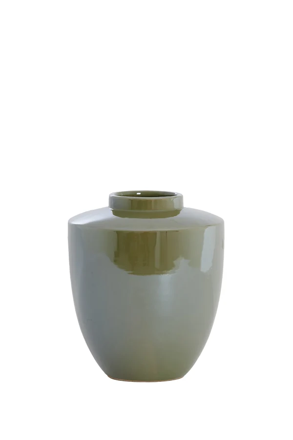 Vase deco 25x28 cm TALEA ceramics oil light green