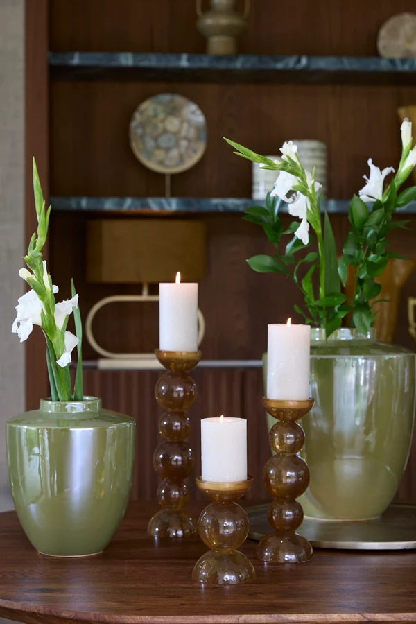 Vase deco 25x28 cm TALEA ceramics oil light green