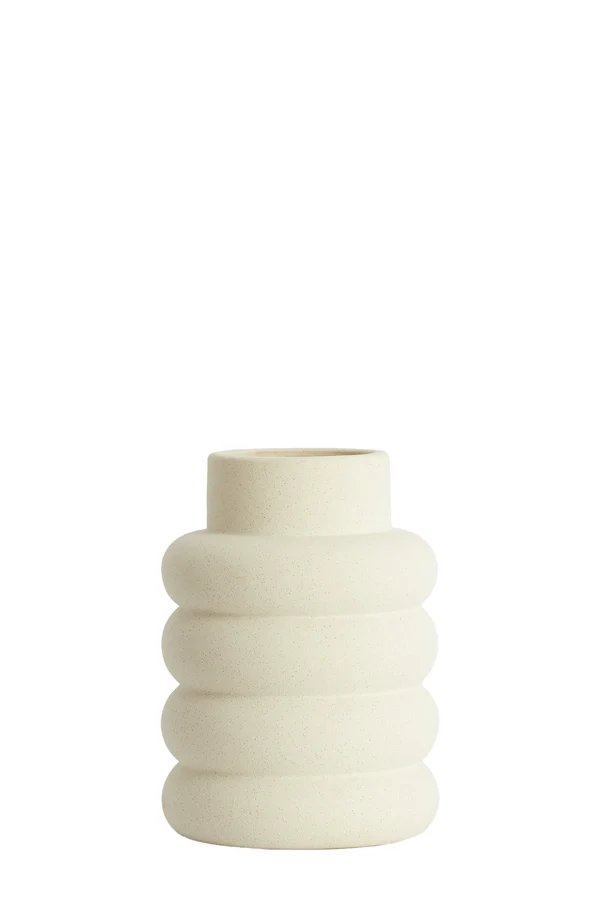 Vase deco 23x32,5 cm TRIORA ceramics matt cream