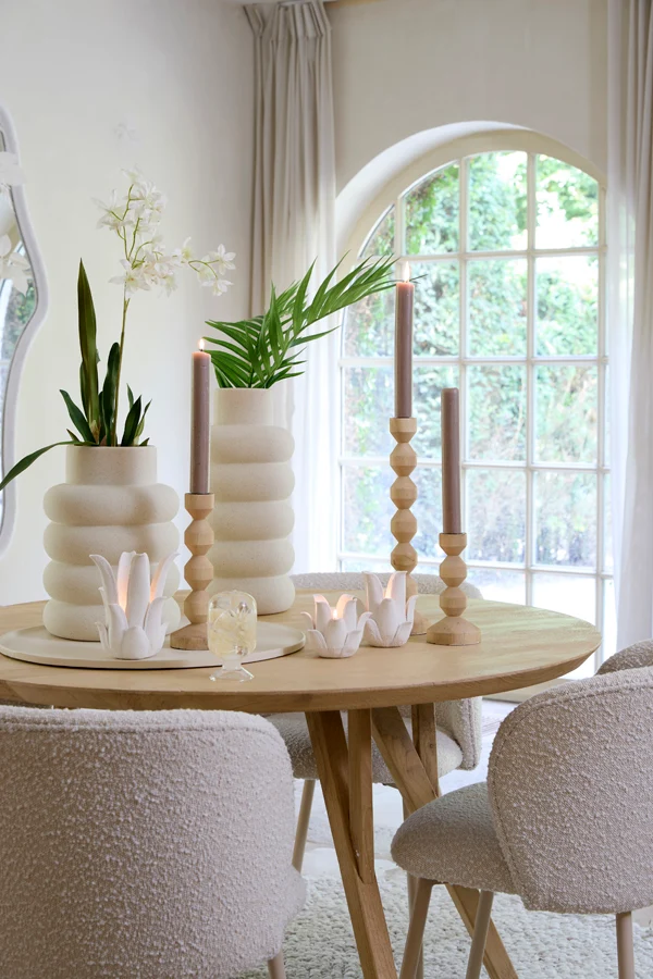 Vase deco 23x32,5 cm TRIORA ceramics matt cream