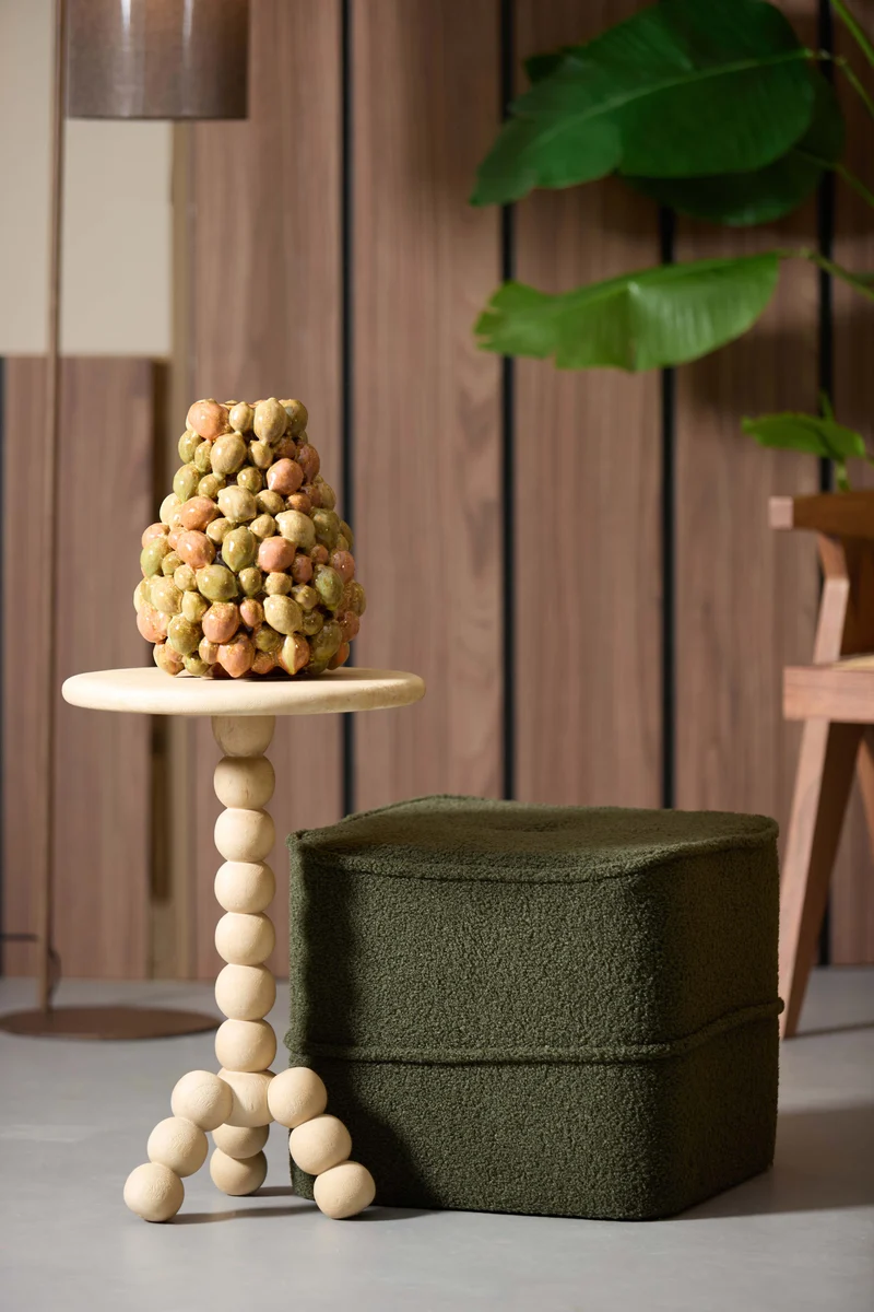 Vase deco 23x27 cm CITRUS ceramics brown-orange+green