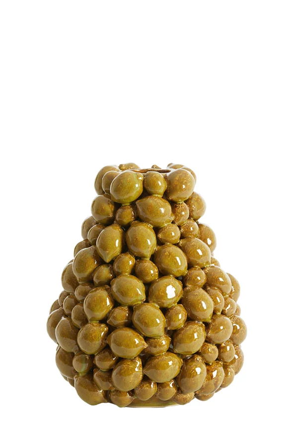 Vase deco 23x27 cm CITRUS ceramics brown-green