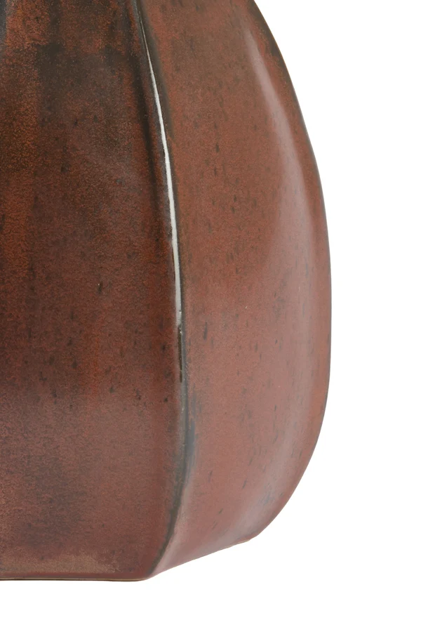 Vase deco 23x26 cm SERRA ceramics matt dark red-brown