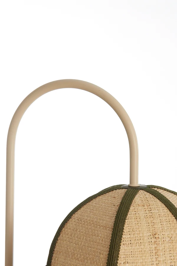 Wall lamp 33x25x47 cm SULINA raffia natural+green