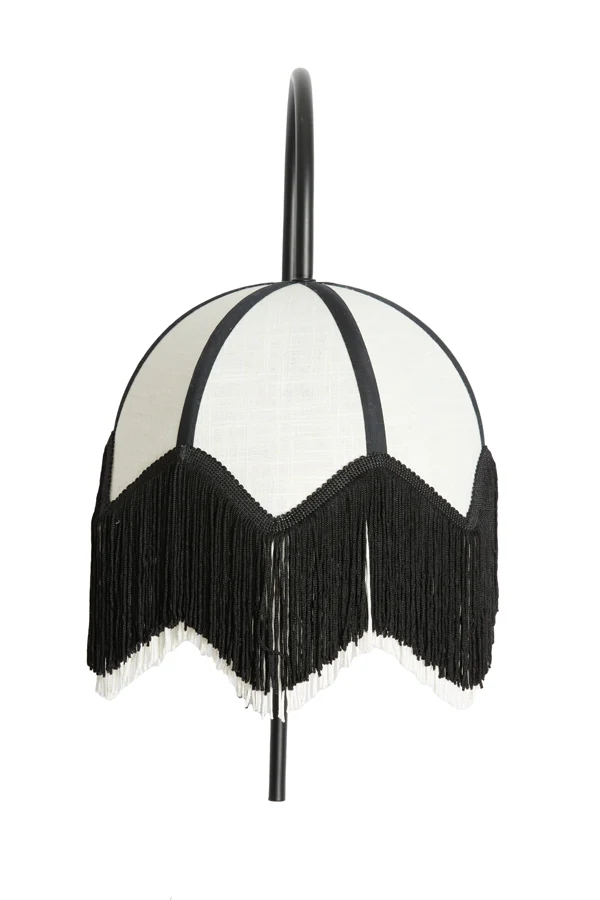 Wall lamp 33x25x47 cm SULINA linen white+black