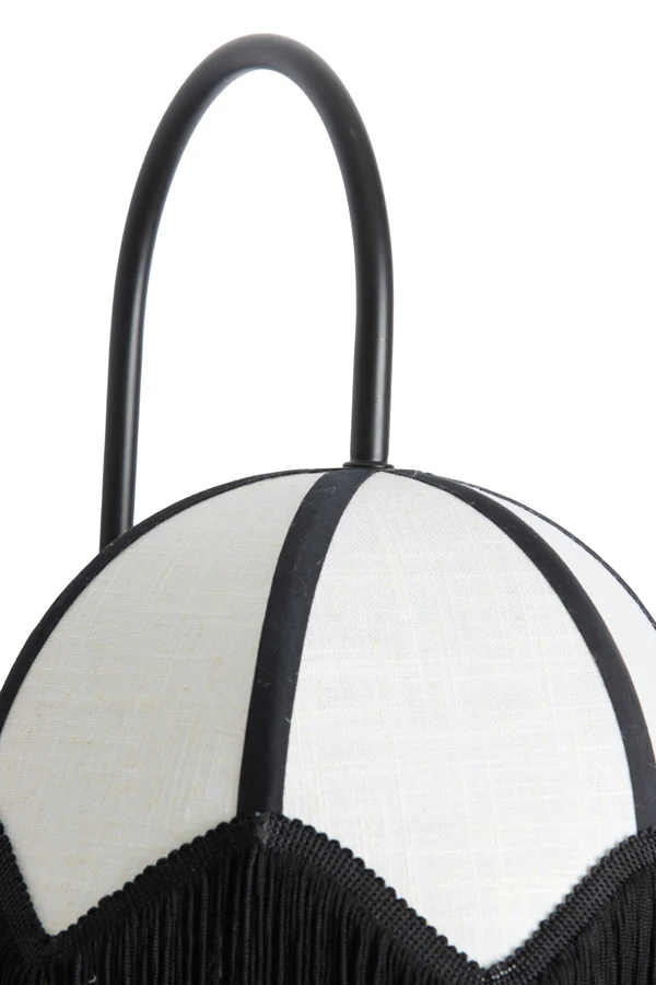Wall lamp 33x25x47 cm SULINA linen white+black