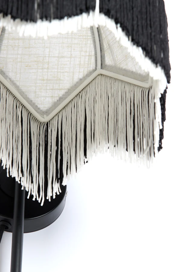 Wall lamp 33x25x47 cm SULINA linen white+black