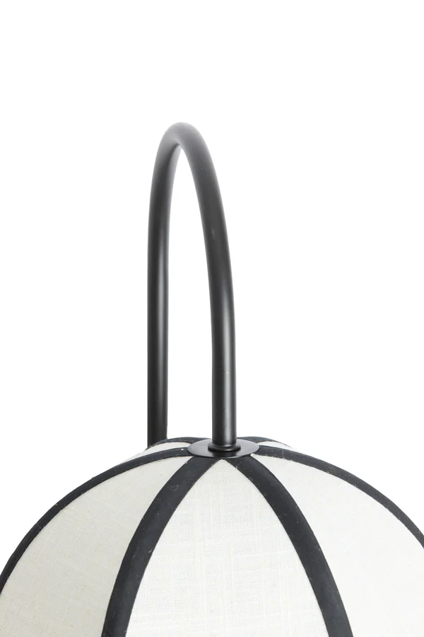 Wall lamp 33x25x47 cm SULINA linen white+black
