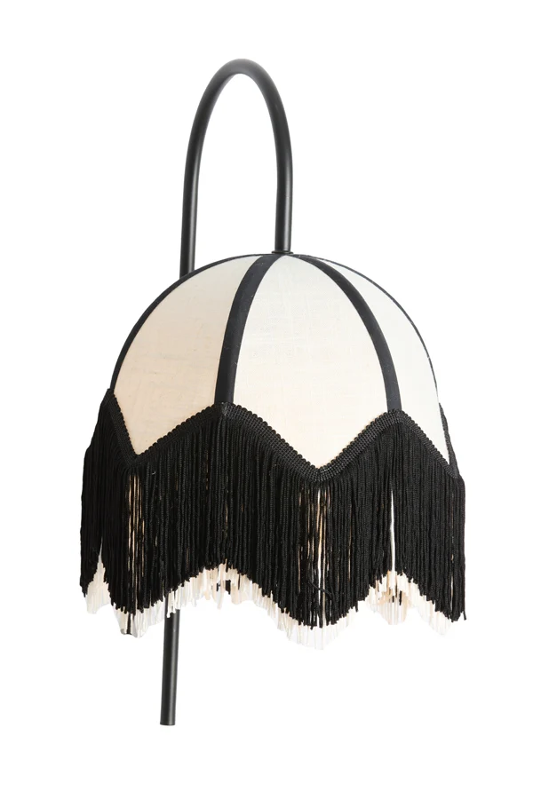 Wall lamp 33x25x47 cm SULINA linen white+black