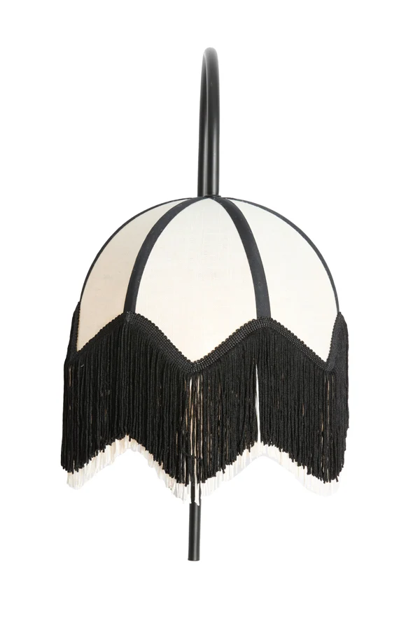 Wall lamp 33x25x47 cm SULINA linen white+black