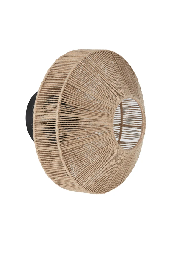 Wall lamp 31x31 cm LYRA natural+matt black