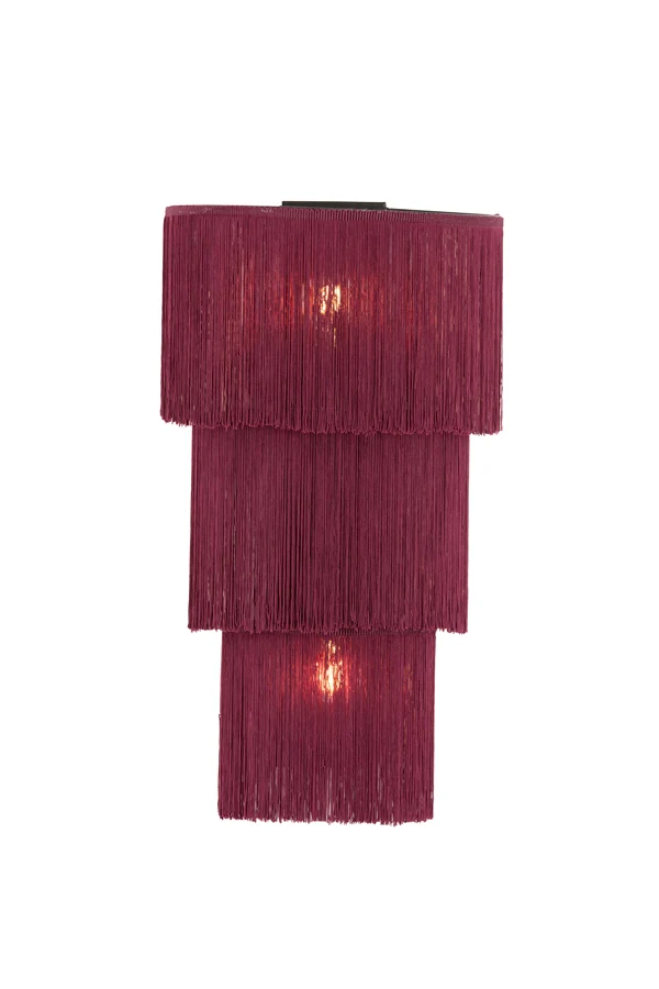 Wall lamp 2L 33x14x59 cm MALAIKA dark purple
