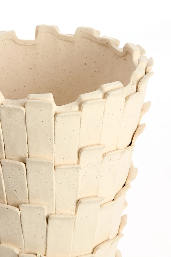 Vase deco 33x43 cm BANYA ceramics matt cream
