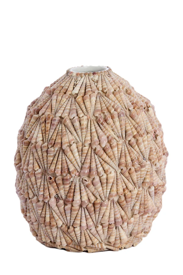 Vase deco 33x37 cm SHELL sand-taupe