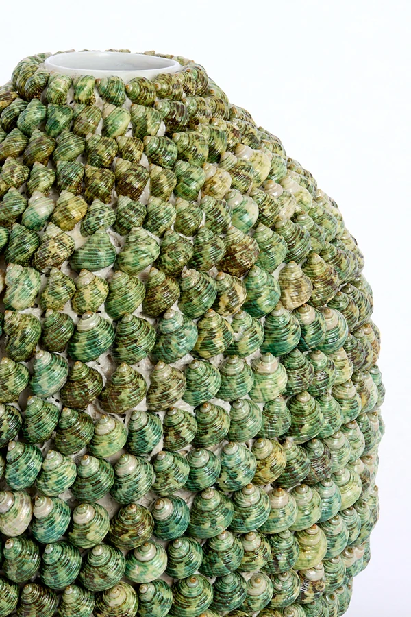Vase deco 33x37 cm SHELL green