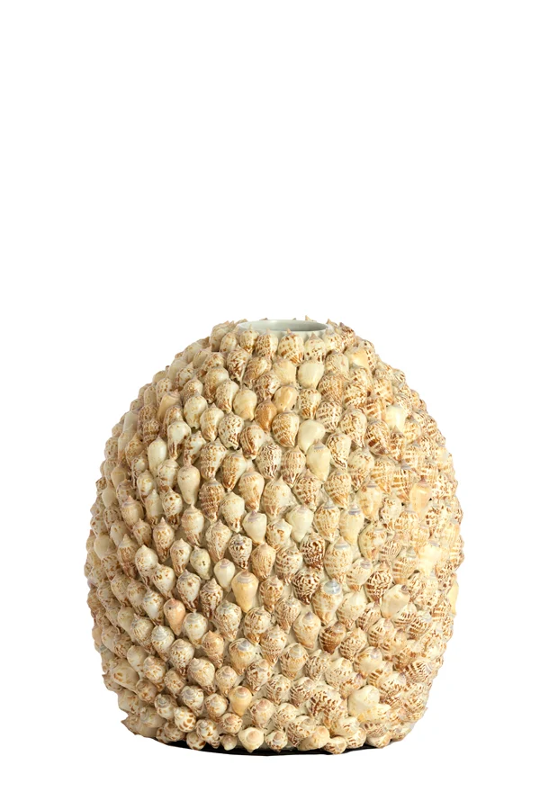 Vase deco 33x37 cm SHELL cream-sand