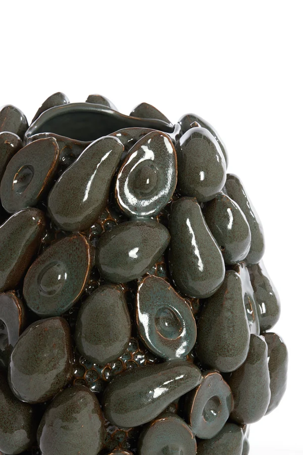 Vase deco 33x37,5 cm AVOCADO ceramics brown+green