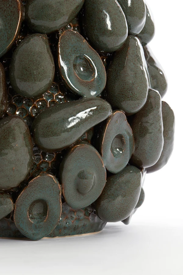 Vase deco 33x37,5 cm AVOCADO ceramics brown+green
