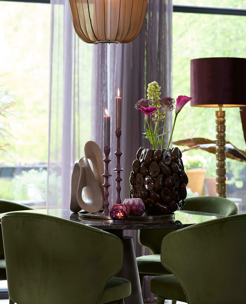 Vase deco 33x37,5 cm AVOCADO ceramics brown+green