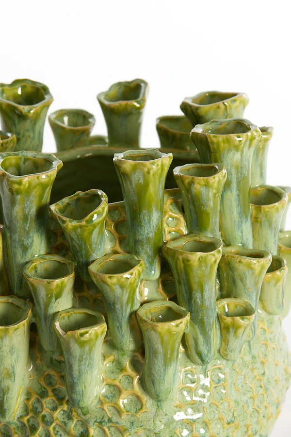 Vase deco 27,5x27,5 cm KYRAL ceramics mint green