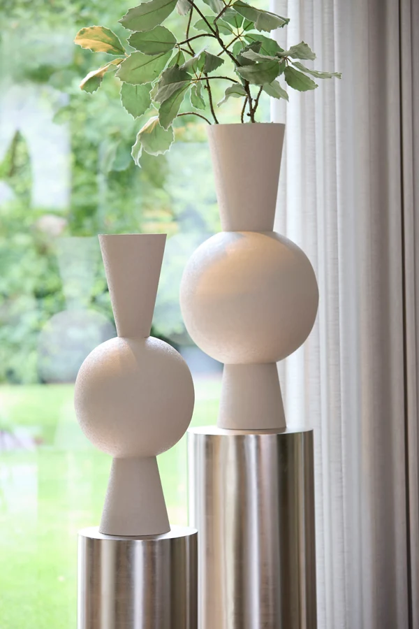 Vase deco 39x83 cm CHEDI matt light grey