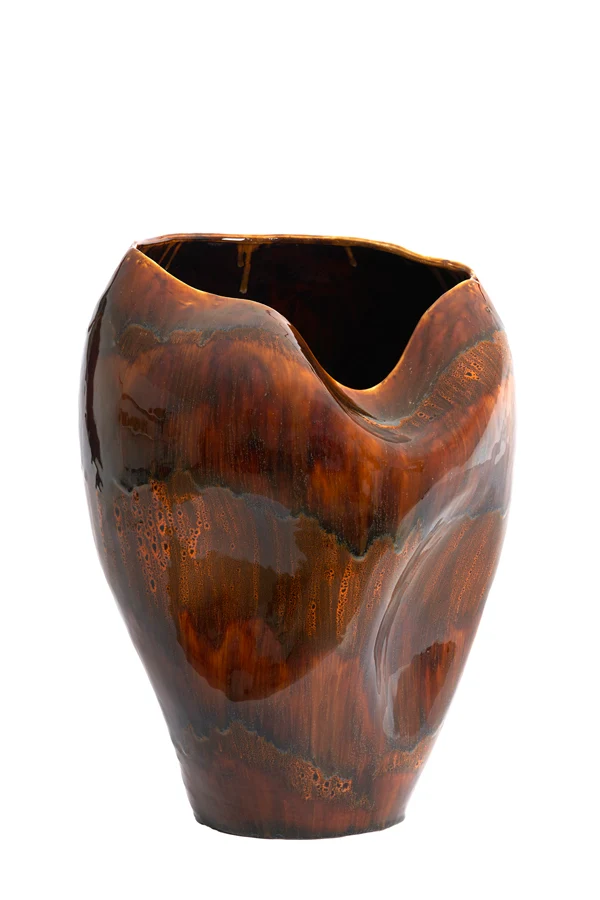 Vase deco 39x53 cm AZURA ceramics dark brown