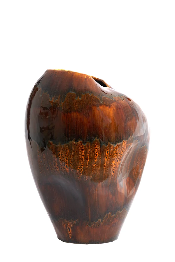 Vase deco 39x53 cm AZURA ceramics dark brown
