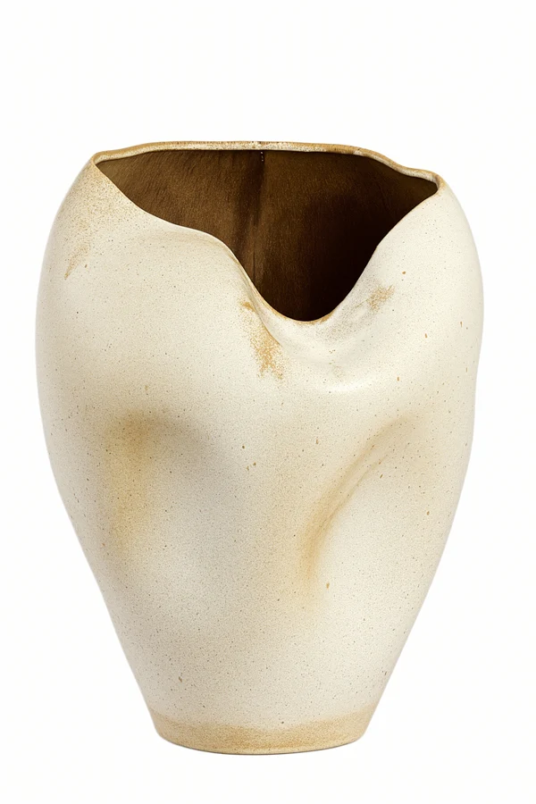 Vase deco 39x53 cm AZURA ceramics cream-rust