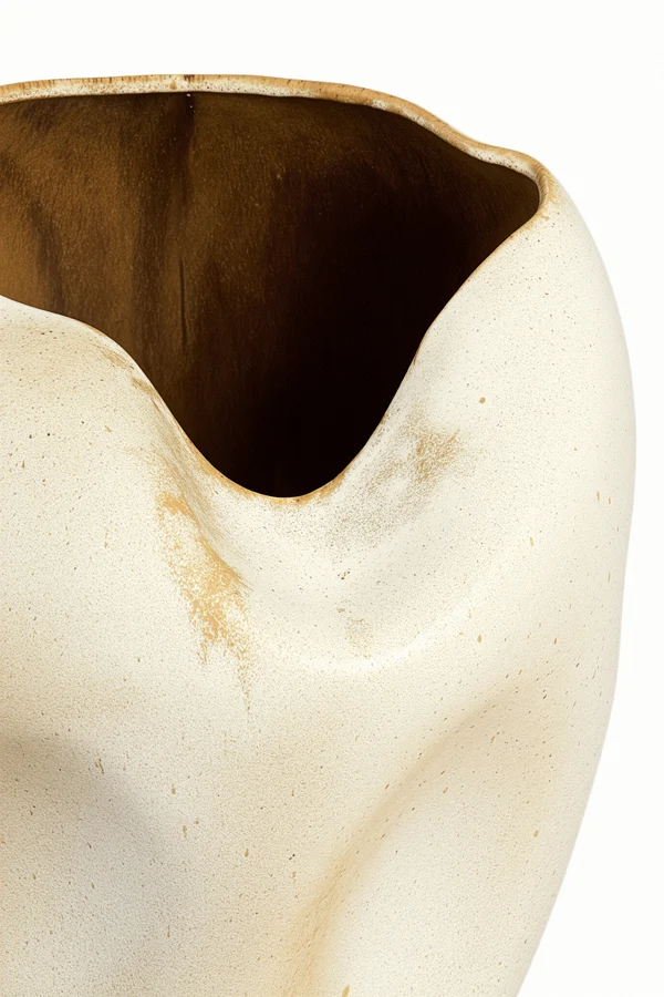 Vase deco 39x53 cm AZURA ceramics cream-rust