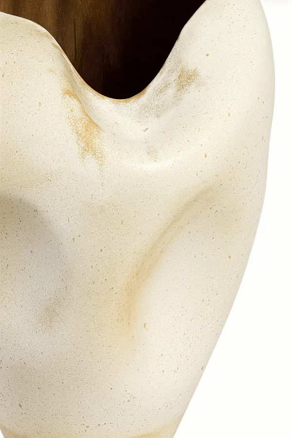 Vase deco 39x53 cm AZURA ceramics cream-rust