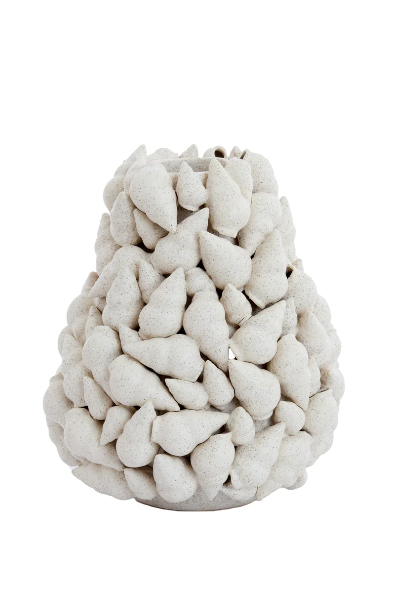 Vase deco 25x28 cm GEORGIA ceramics matt cream