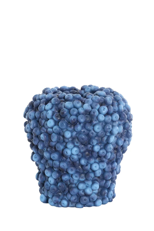 Vase deco 25x25 cm BERRIES dark blue