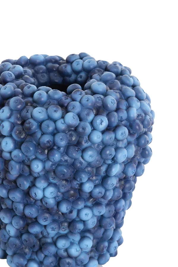 Vase deco 25x25 cm BERRIES dark blue