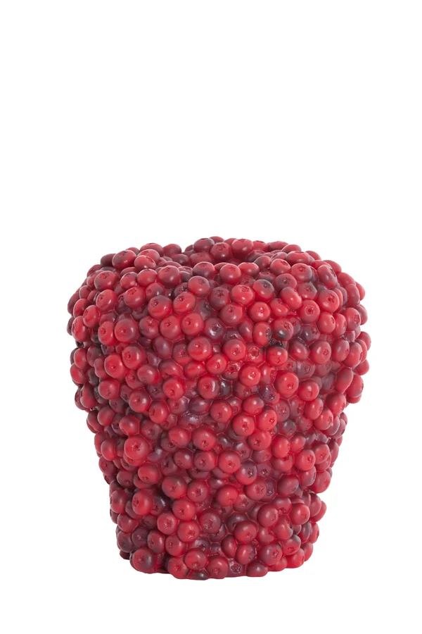 Vase deco 25x25 cm BERRIES burgundy