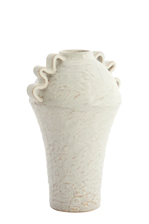 Vase deco 25x20x35 cm VOLCA ceramics cream